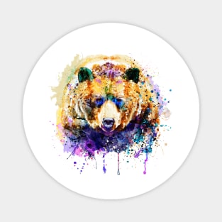 Colorful Grizzly Bear Magnet